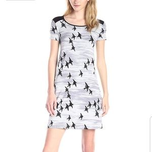 Kensie Knit Flying Birds Dress